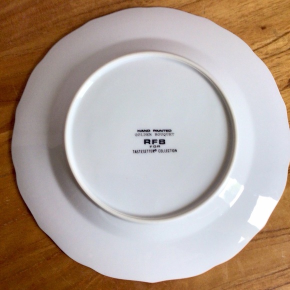 Vintage RFB for Tastesetter Golden Bouquet Plates - Set of 2 - Picture 4 of 10